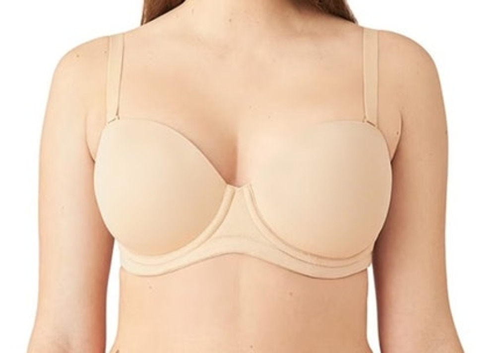 Wacoal bra 854119 Red Carpet Convertible strapless tan 36DD 36E MISSING STRAPS